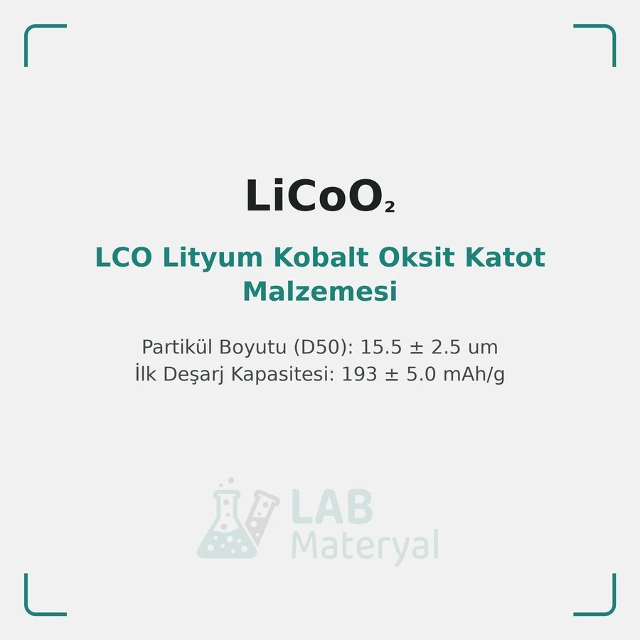 LCO Lityum Kobalt Oksit Katot Malzemesi