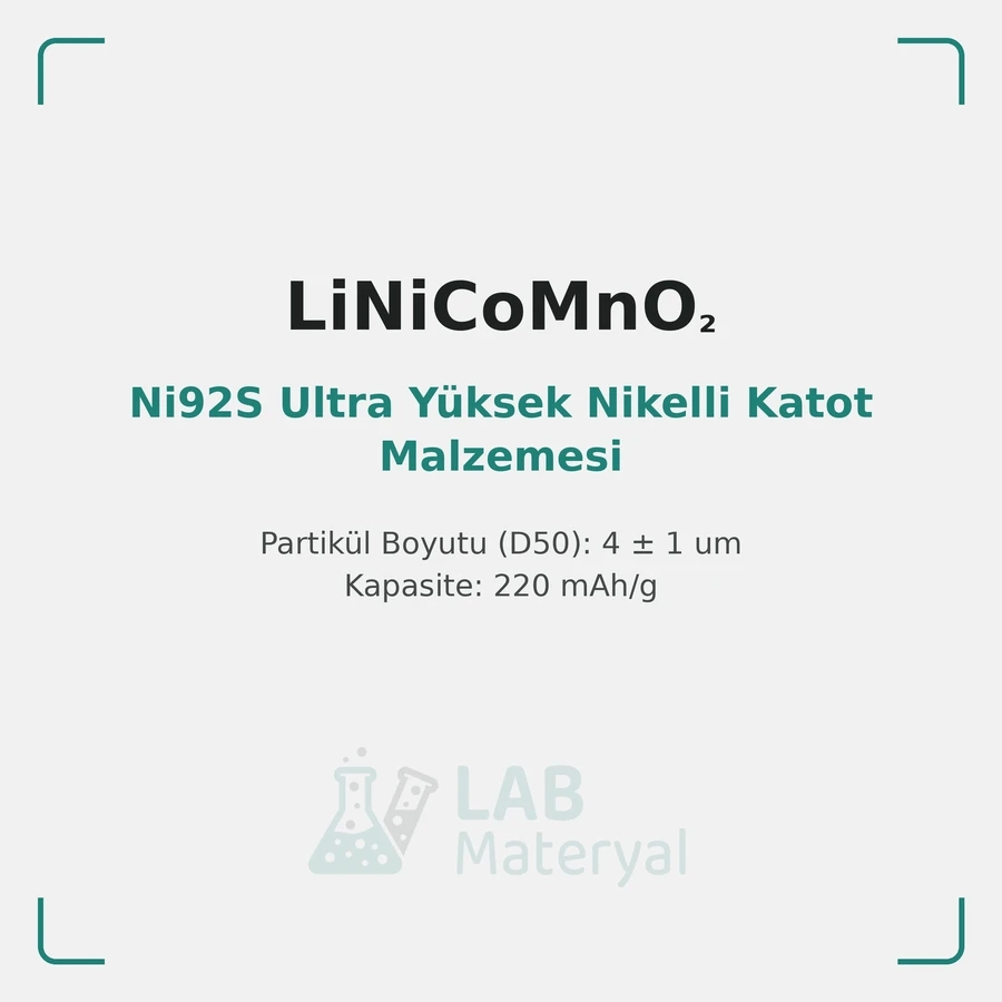 Ni92S Ultra Yüksek Nikelli Katot Malzemesi