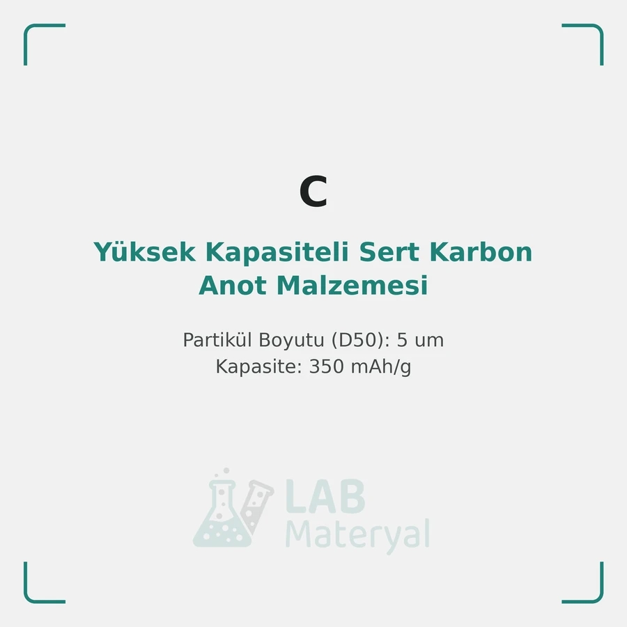 Yüksek Kapasiteli Sert Karbon Anot Malzemesi (type2-5um)