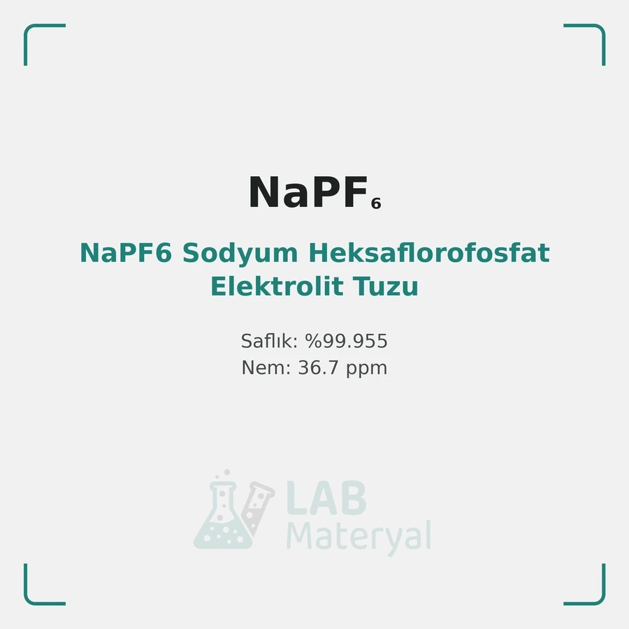 NaPF6 Sodyum Heksaflorofosfat Elektrolit Tuzu