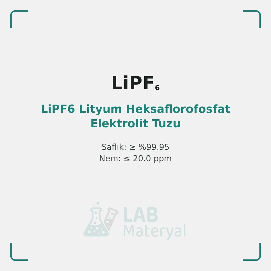 LiPF6 Lityum Heksaflorofosfat Elektrolit Tuzu