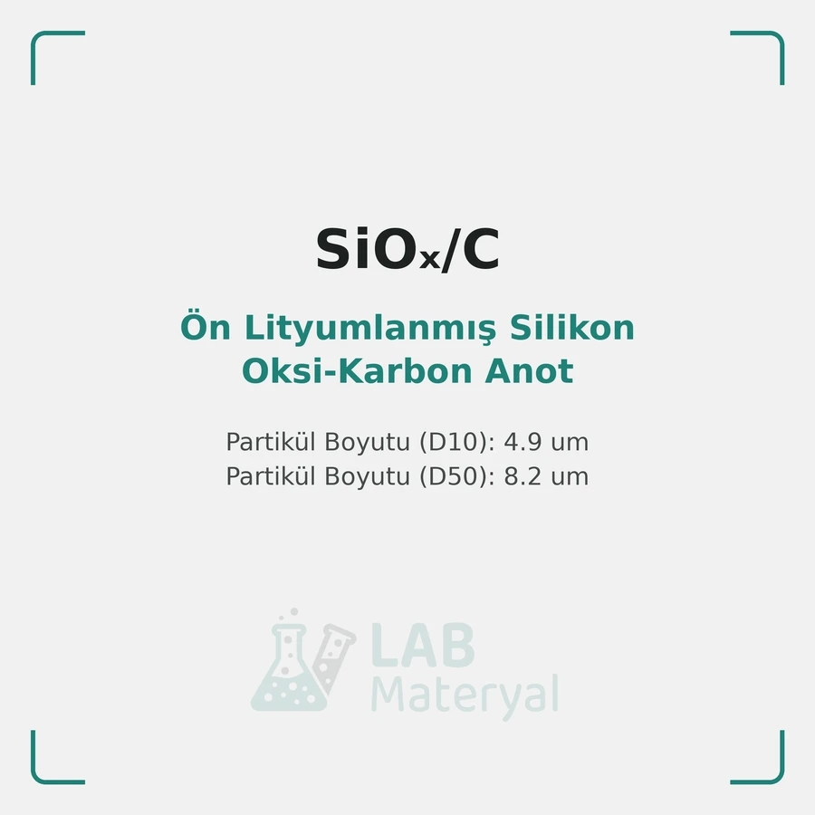 Ön Lityumlanmış Silikon Oksi-Karbon Anot