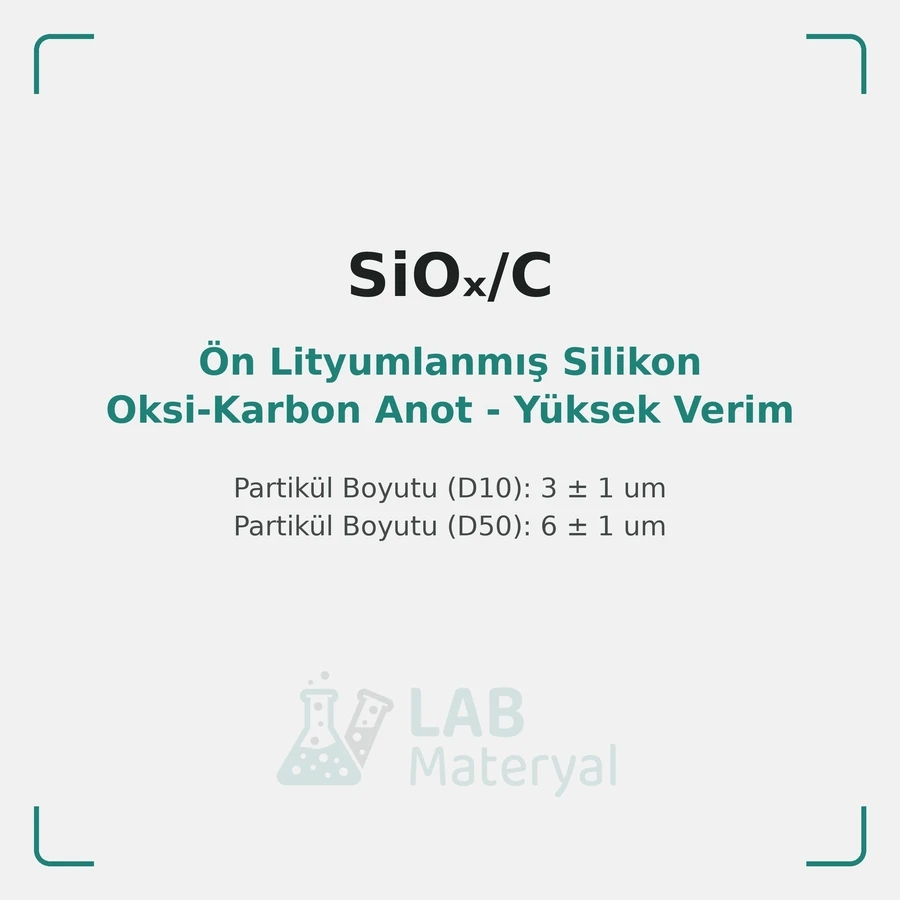 Ön Lityumlanmış Silikon Oksi-Karbon Anot - Yüksek Verim