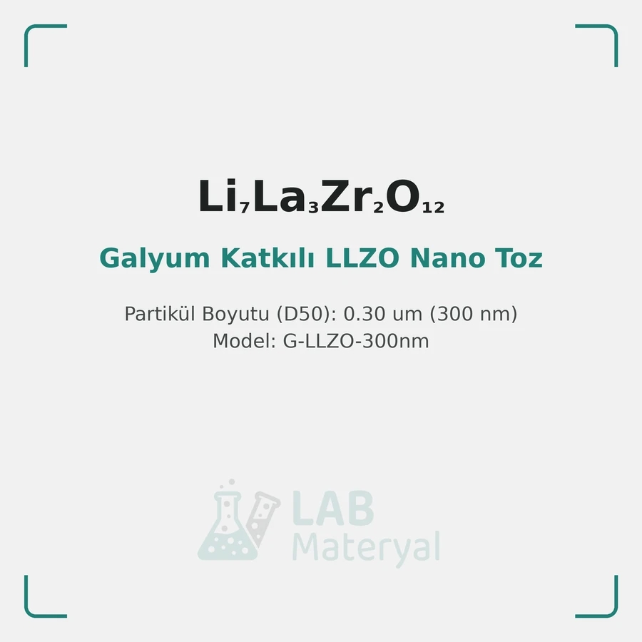 Galyum Katkılı LLZO Nano Toz (G-LLZO-300nm)