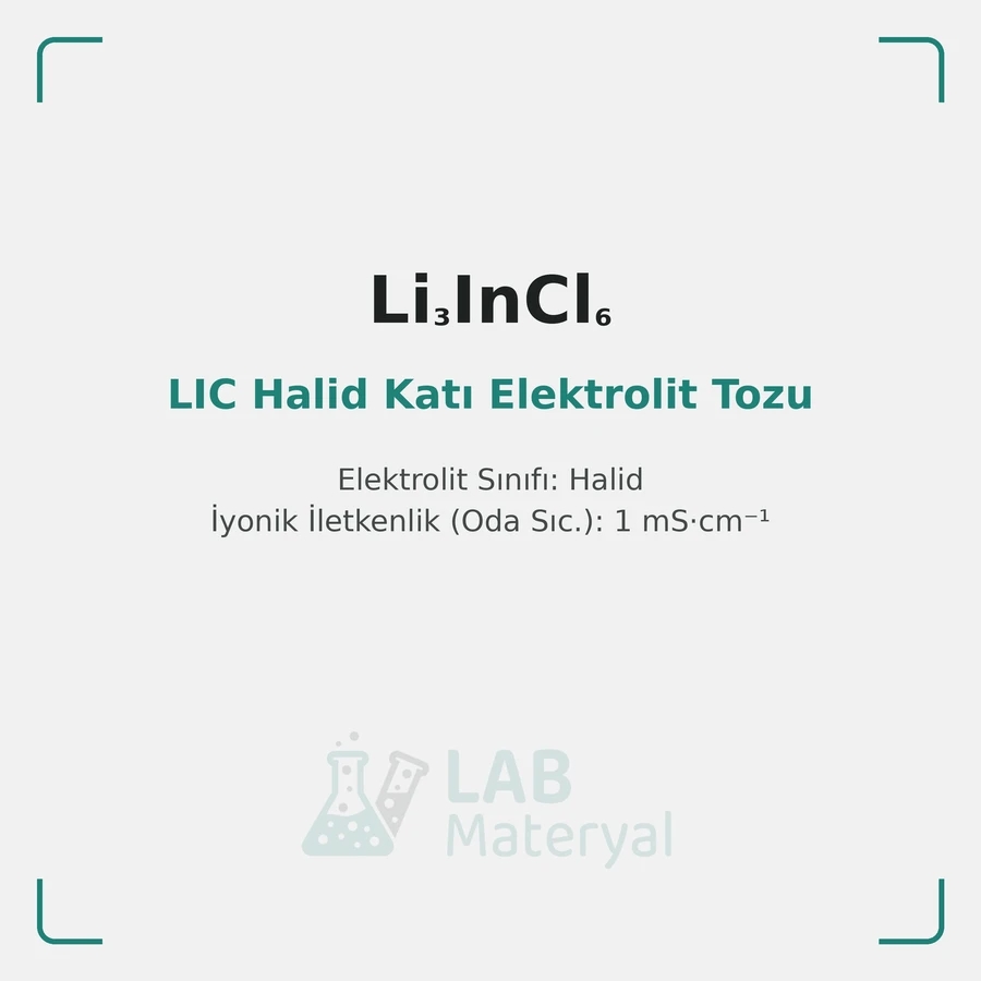LIC Halid Katı Elektrolit Tozu (Li3InCl6)