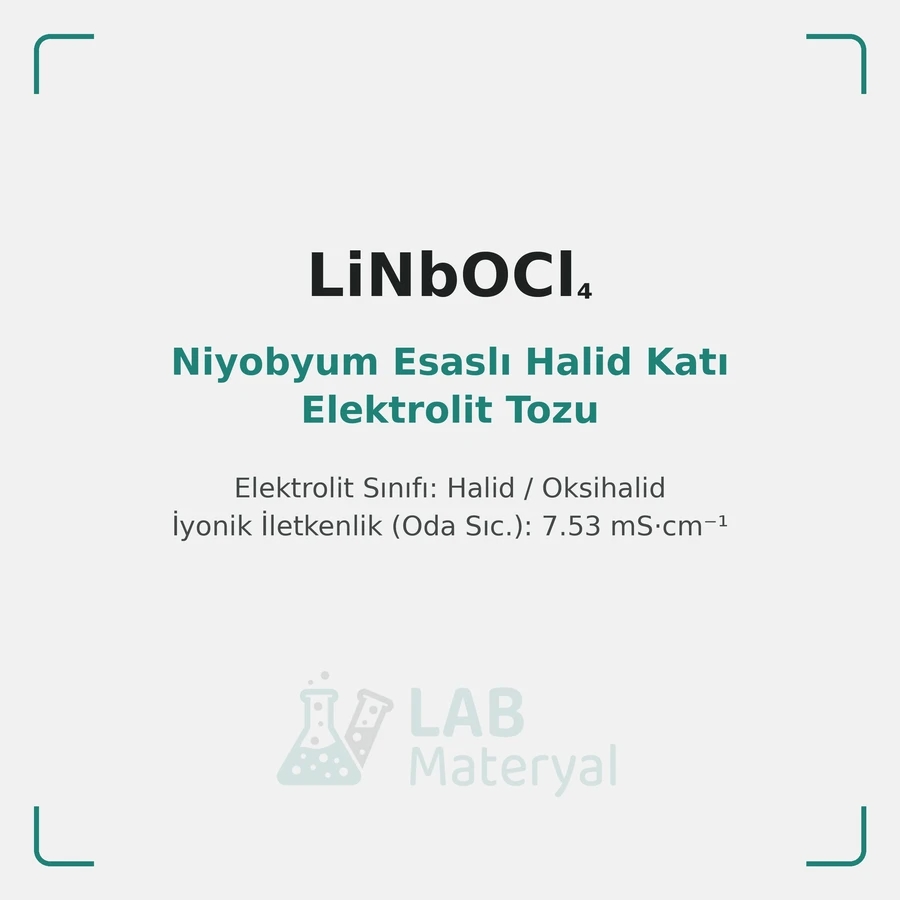 Niyobyum Esaslı Halid Katı Elektrolit Tozu (LiNbOCl4)