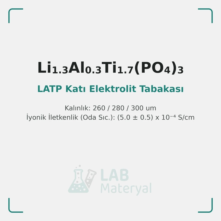 LATP Katı Elektrolit Tabakası (Hazır Disk / Kare)