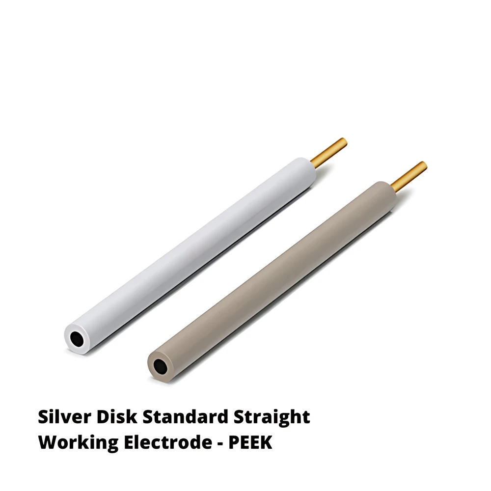 Gümüş Disk Çalışma Elektrodu – Düz (Standart) Tip, PEEK Gövde