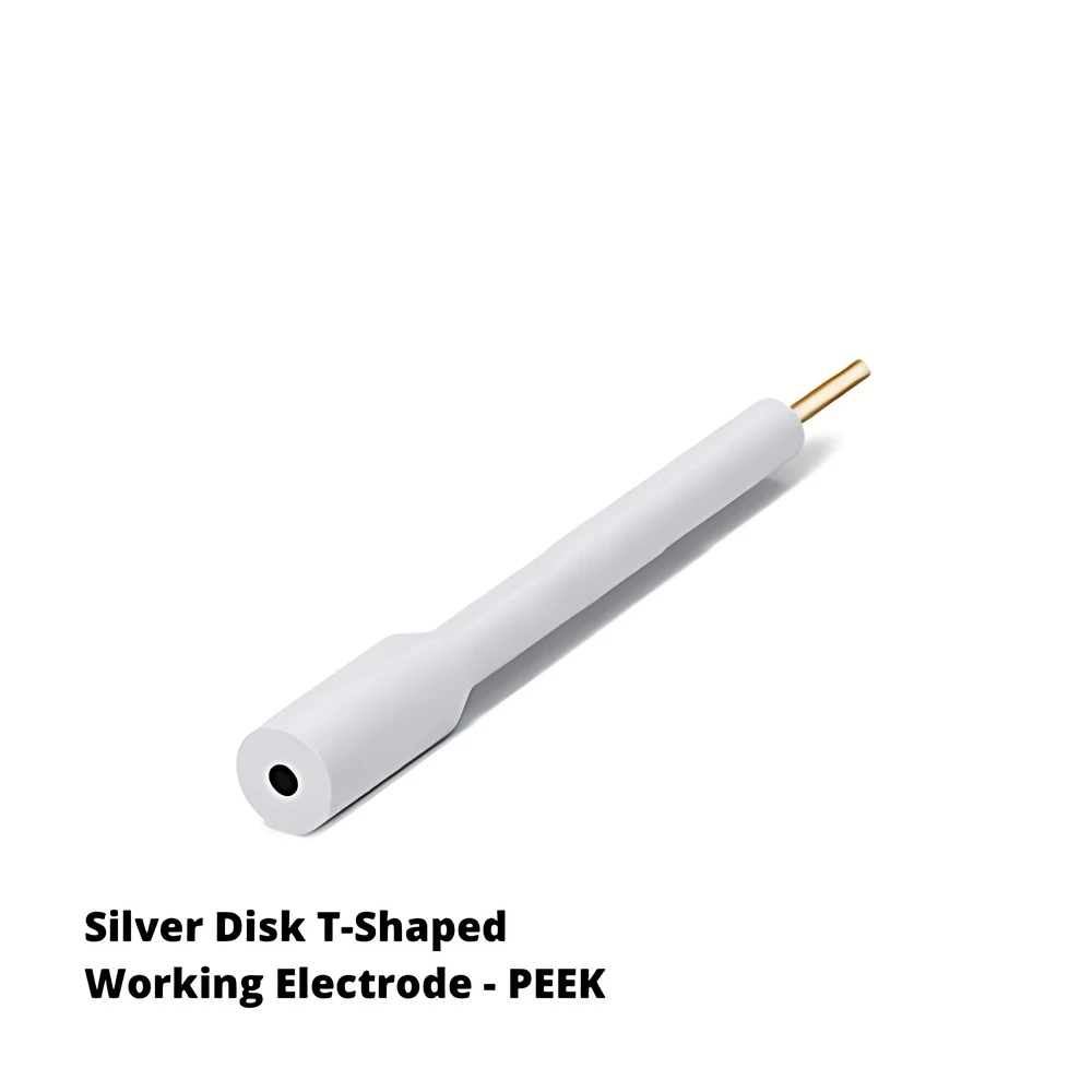 Gümüş Disk Çalışma Elektrodu – T Tipi, PEEK Gövde