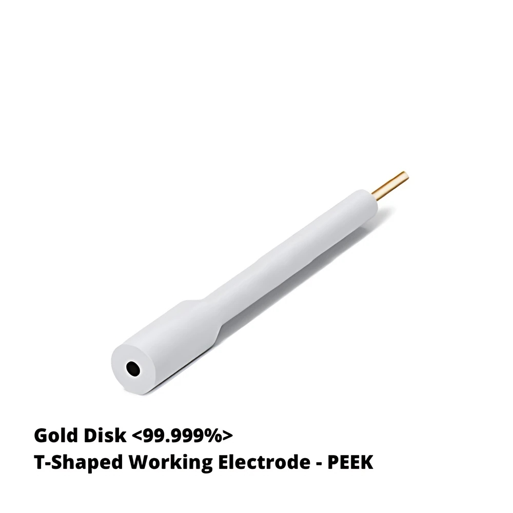 Altın Disk Çalışma Elektrodu – T Tipi, PEEK Gövde