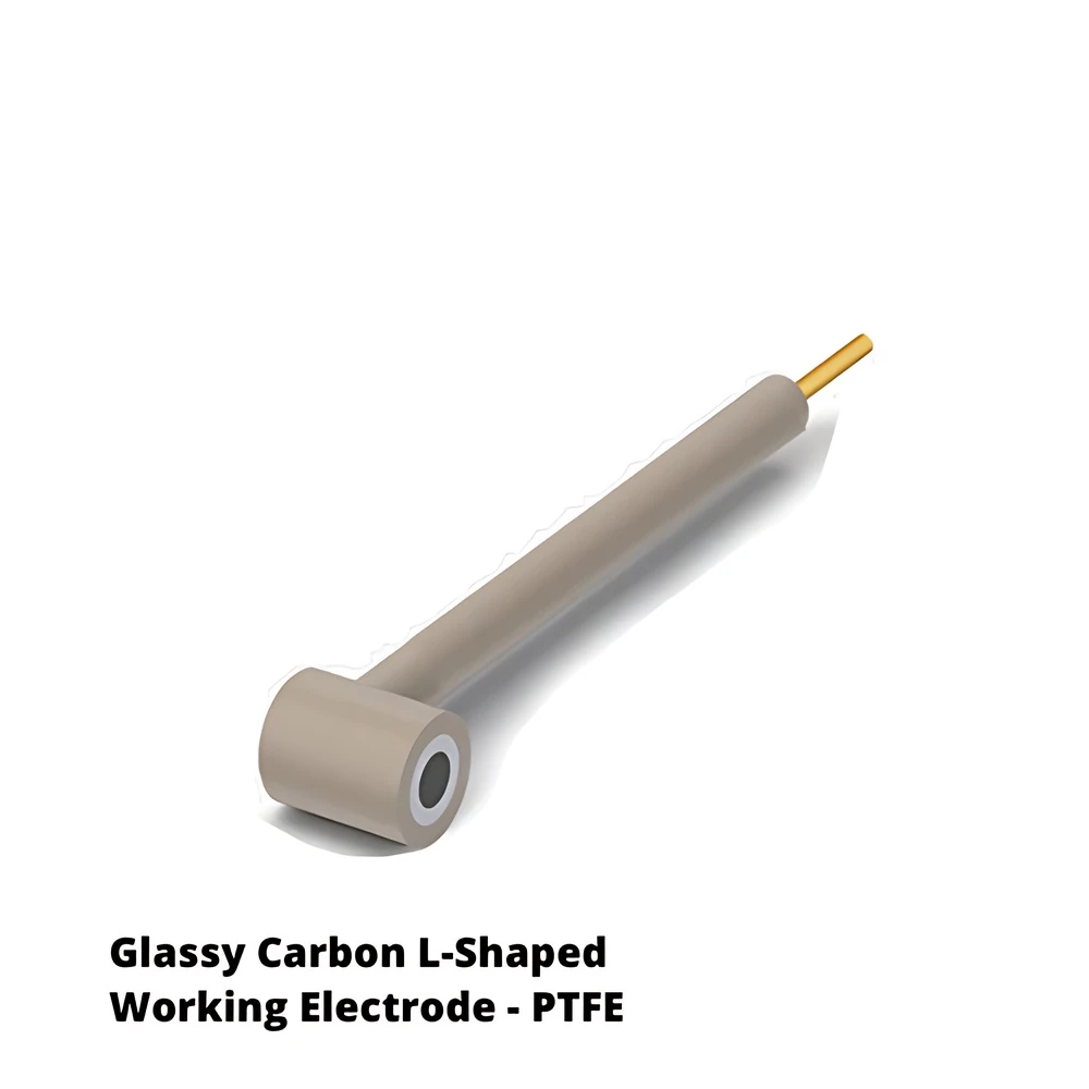Camsı Karbon Çalışma Elektrodu – L Tipi, PTFE Gövde