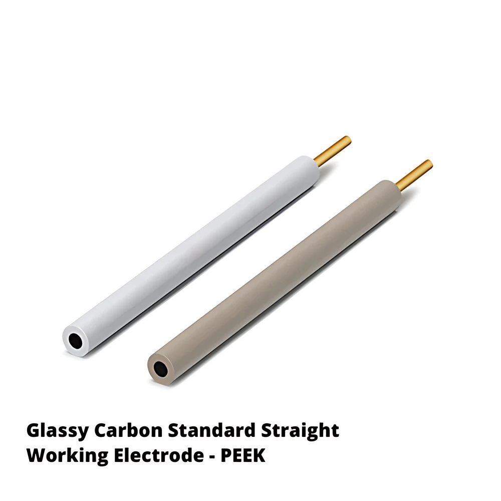 Camsı Karbon Çalışma Elektrodu – Düz (Standart) Tip, PEEK Gövde