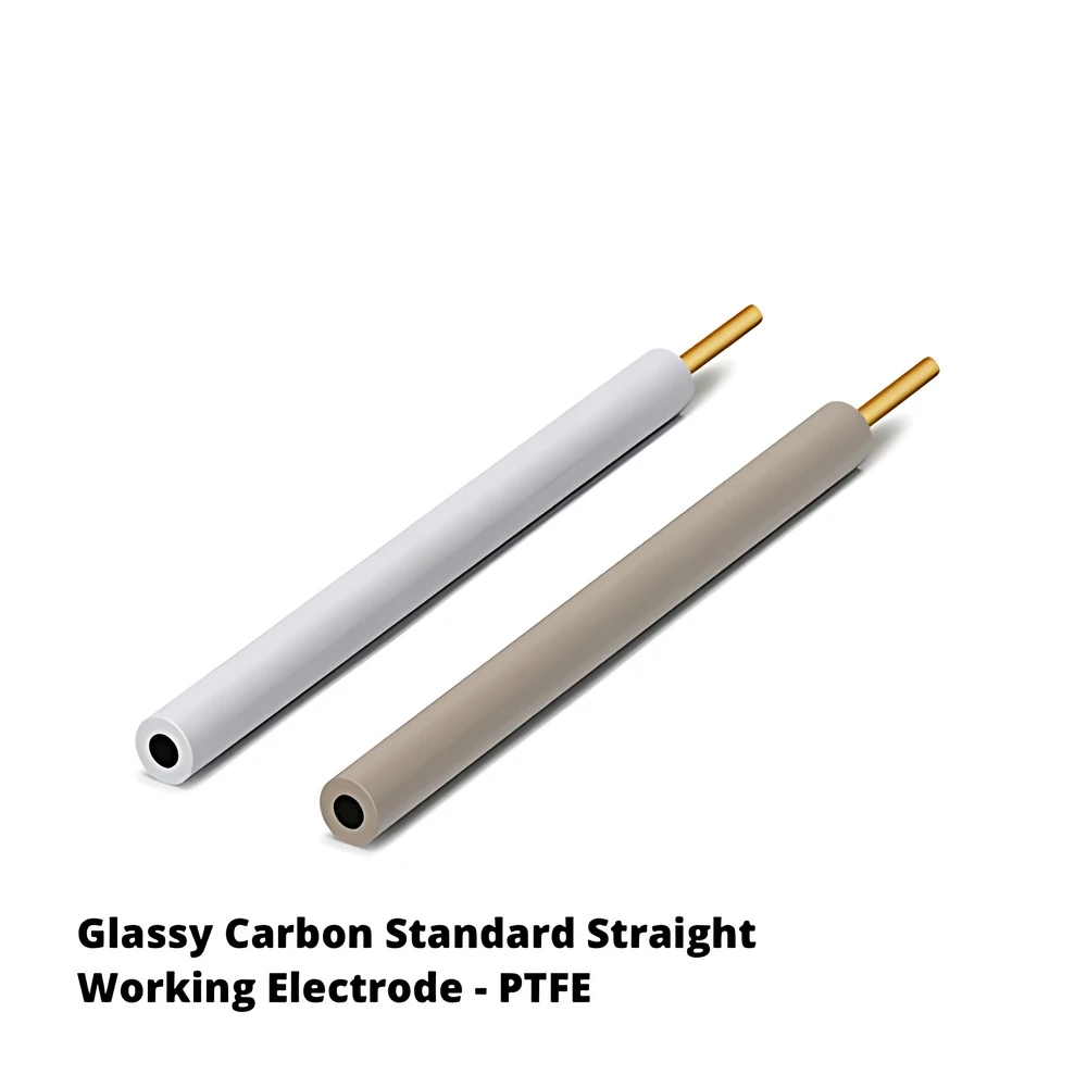 Camsı Karbon Çalışma Elektrodu – Düz (Standart) Tip, PTFE Gövde