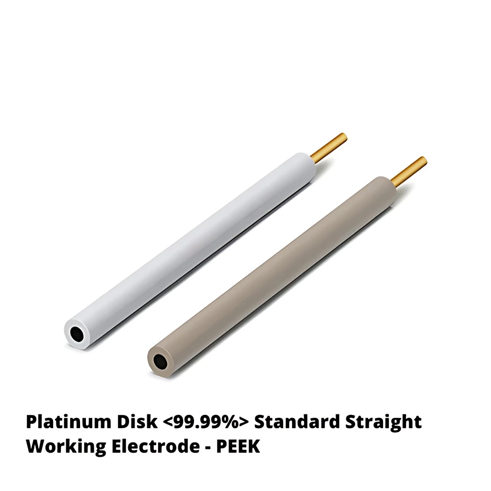 Platin Disk Çalışma Elektrodu – Düz (Standart) Tip, PEEK Gövde