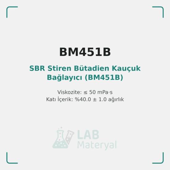 SBR Stiren Bütadien Kauçuk Bağlayıcı (BM451B) | LabMateryal Bağlayıcı