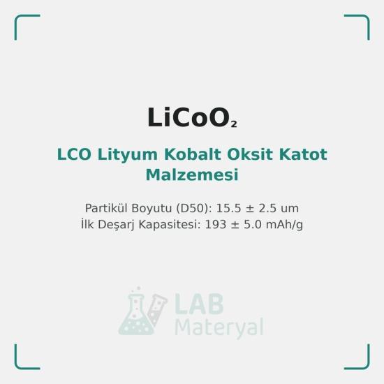 LCO Lityum Kobalt Oksit Katot Malzemesi (LM-CAT-LA04) | LabMateryal Katot Malzemesi