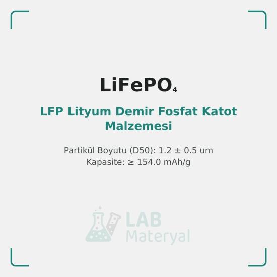 LFP Lityum Demir Fosfat Katot Malzemesi (LM-CAT-LFP01) | LabMateryal Katot Malzemesi