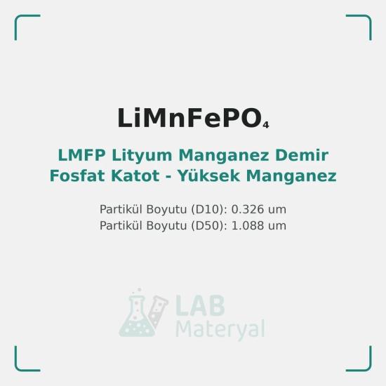 LMFP Lityum Manganez Demir Fosfat Katot - Yüksek Manganez (LM-CAT-LMFP73) | LabMateryal Katot Malzemesi