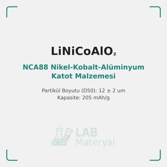 NCA88 Nikel-Kobalt-Alüminyum Katot Malzemesi (LM-CAT-NCA88) | LabMateryal Katot Malzemesi