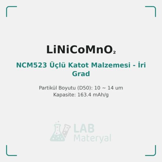 NCM523 Üçlü Katot Malzemesi - İri Grad (LM-CAT-NCM523) | LabMateryal Katot Malzemesi