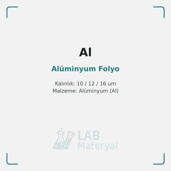 Alüminyum Folyo (Katot Akım Toplayıcı) | LabMateryal Akım Toplayıcı