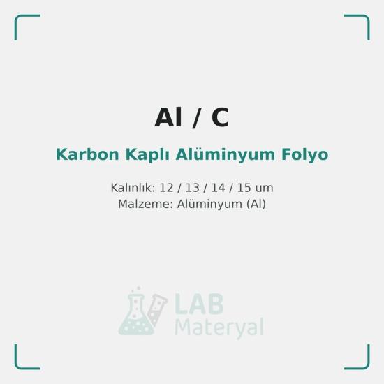 Karbon Kaplı Alüminyum Folyo | LabMateryal Akım Toplayıcı