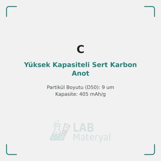 Yüksek Kapasiteli Sert Karbon Anot (type1-9um) | LabMateryal Grafit Anot
