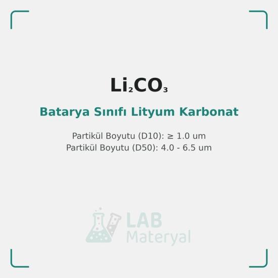 Batarya Sınıfı Lityum Karbonat (Li2CO3) | LabMateryal Lityum Kaynağı
