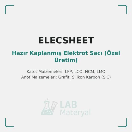 Hazır Kaplanmış Elektrot Sacı (Özel Üretim) | LabMateryal Hücre Malzemesi