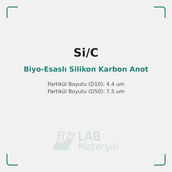 Biyo-Esaslı Silikon Karbon Anot (LM-SIC-Q01) | LabMateryal Silikon Anot