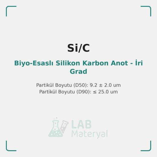 Biyo-Esaslı Silikon Karbon Anot - İri Grad (LM-SIC-Q02) | LabMateryal Silikon Anot
