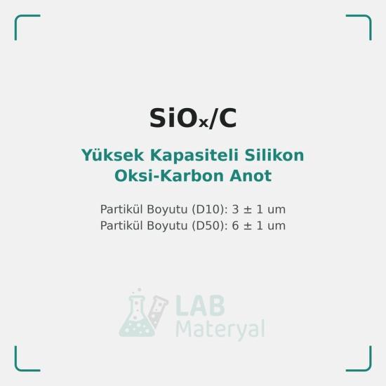 Yüksek Kapasiteli Silikon Oksi-Karbon Anot (LM-SIOC-1650) | LabMateryal Silikon Anot