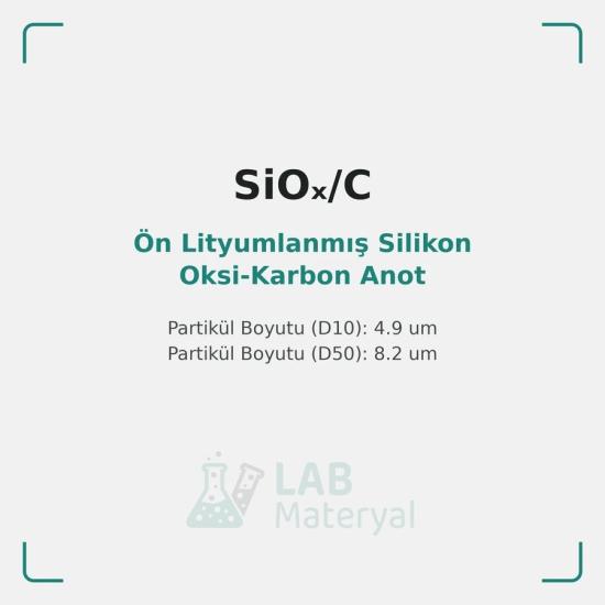 Ön Lityumlanmış Silikon Oksi-Karbon Anot (LM-SIOC-L01) | LabMateryal Silikon Anot