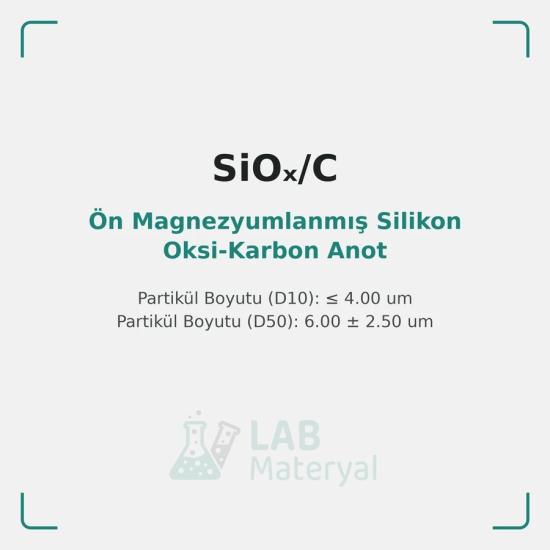 Ön Magnezyumlanmış Silikon Oksi-Karbon Anot (LM-SIOC-M01) | LabMateryal Silikon Anot