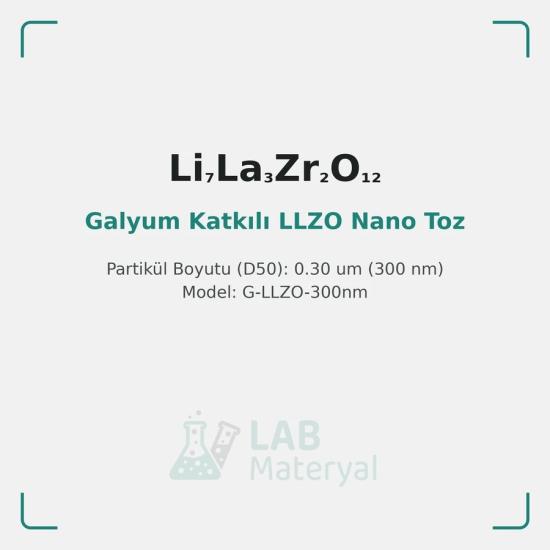 Galyum Katkılı LLZO Nano Toz (G-LLZO-300nm) | LabMateryal Katı Hal Elektrolit