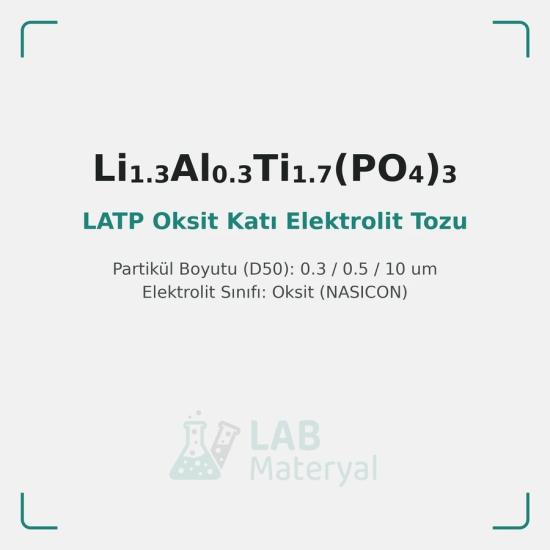 LATP Oksit Katı Elektrolit Tozu (Li1.3Al0.3Ti1.7P3O12) | LabMateryal Katı Hal Elektrolit
