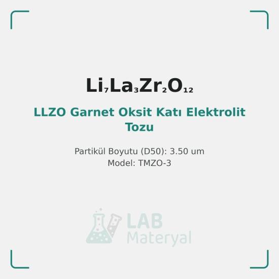LLZO Garnet Oksit Katı Elektrolit Tozu (TMZO-3) | LabMateryal Katı Hal Elektrolit