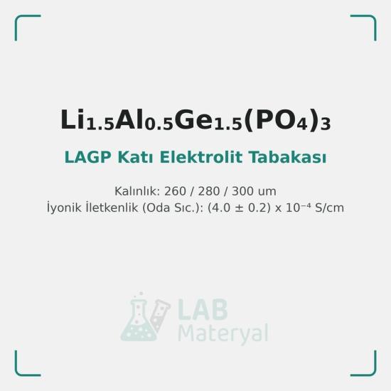LAGP Katı Elektrolit Tabakası (Hazır Disk / Kare) | LabMateryal Katı Hal Elektrolit